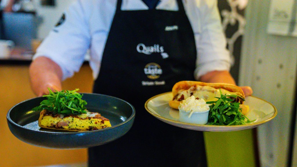 Dishes served at Quails Cafe in Banbridge