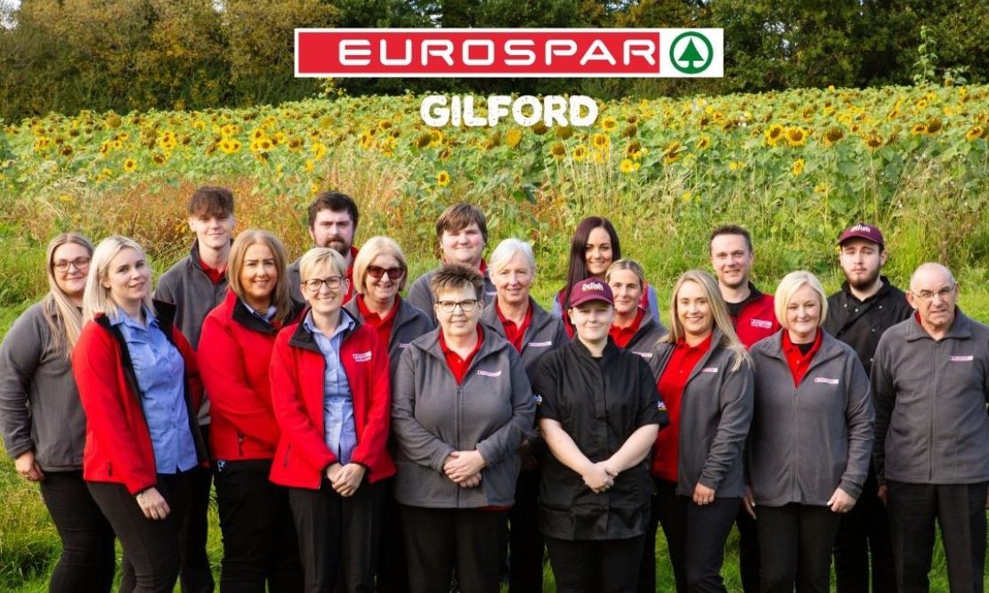 Staff at the EuroSpar Gilford